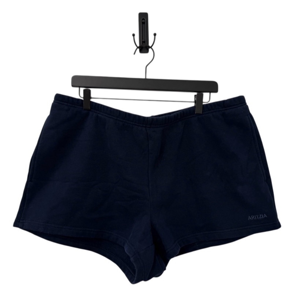 ARITZIA Cozy Fleece Mega Mini Short in Navy